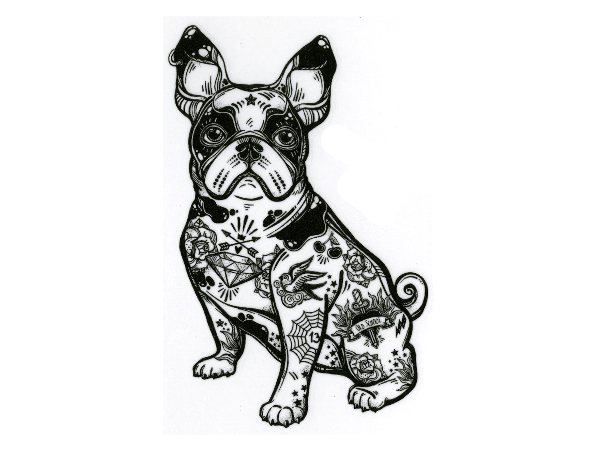 Bull Terrier Dog Old School Watercolor Temporary Tattoos 2 Sheets - Tat ...